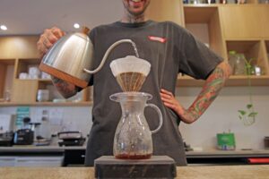 black coffee, coffee recipe, coffee filter, coffee training, great coffee, pour over devices, pour-over method, hand-brewing, drip coffee, brewing coffee, specialty coffee Gold Coast, café quality coffee at home, Hario v60 2 cup, locally roasted, coffee ratio